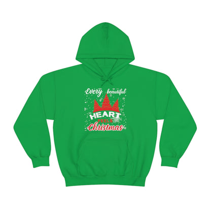 Every Beautiful Heart Feels Christmas - Unisex Hooded Sweatshirt