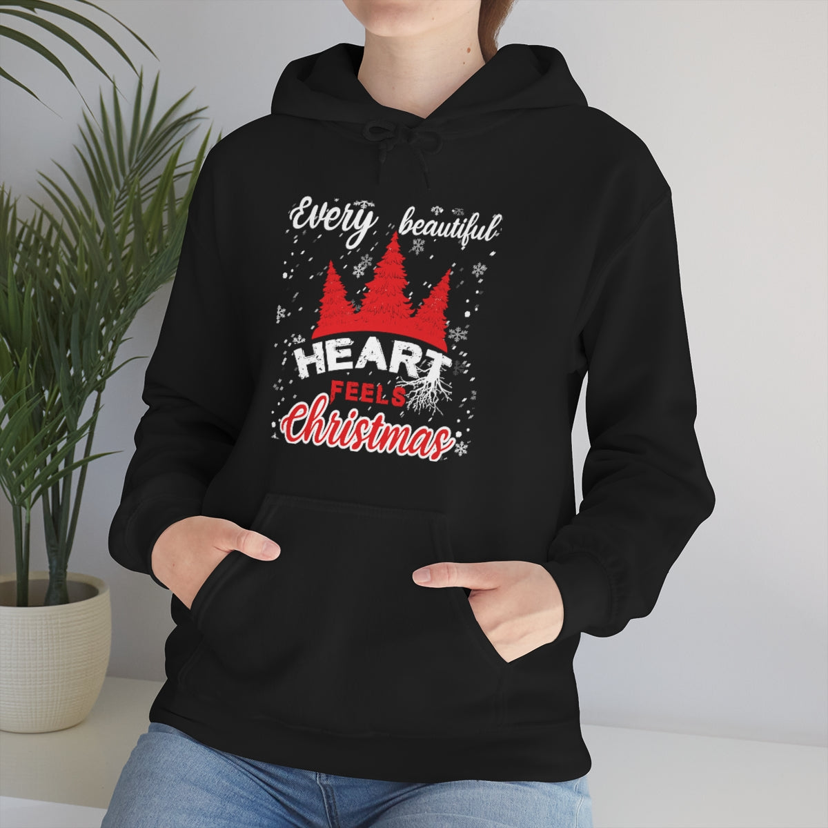 Every Beautiful Heart Feels Christmas - Unisex Hooded Sweatshirt