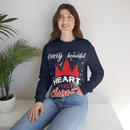 Every Beautiful Heart Feels Christmas - Unisex Sweatshirt