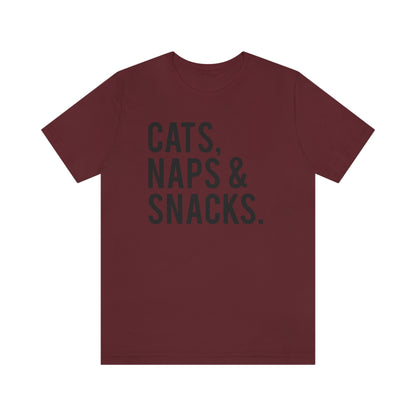 Cat, Naps & Snacks. - Unisex T-Shirt
