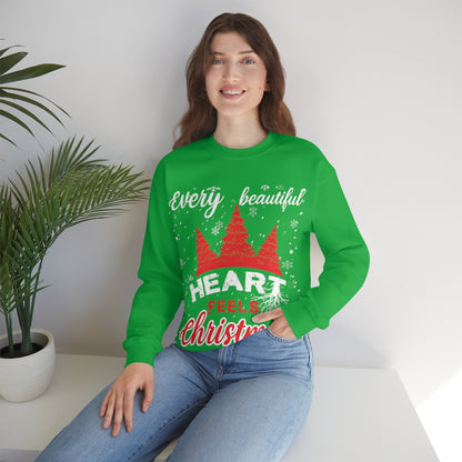 Every Beautiful Heart Feels Christmas - Unisex Sweatshirt